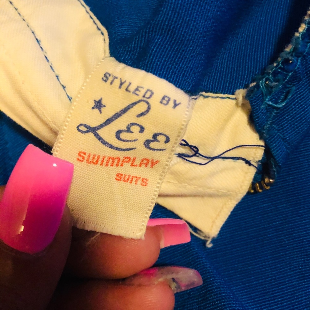 1950s Blue Baby Swimsuit M/L - Picture 4 of 6